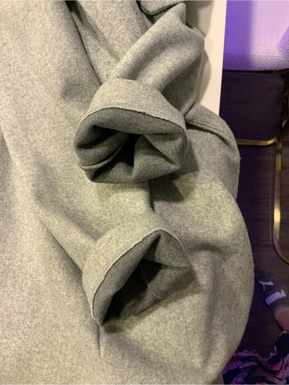 Zara Light Gray Open-Front Trench Coat